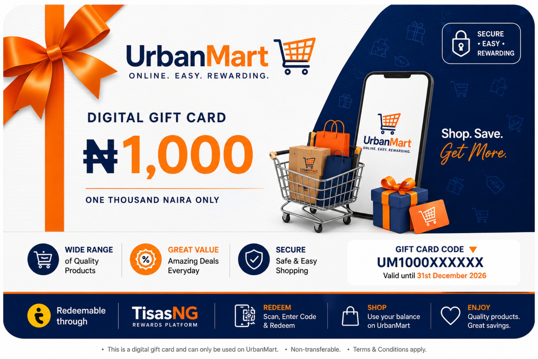 UrbanMart Gift Card Rewards